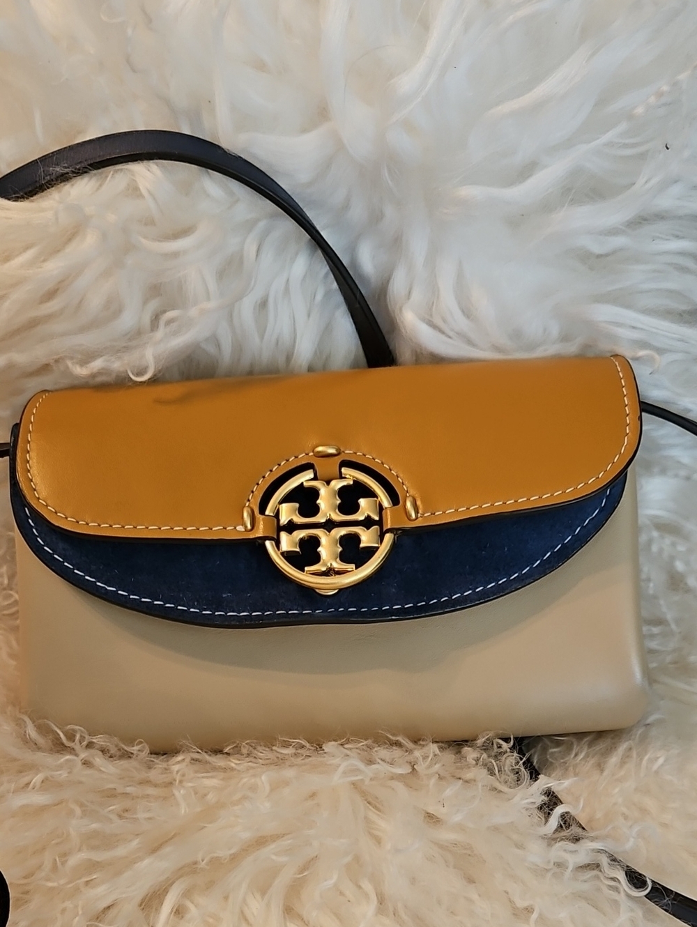 Tory Burch Miller Colorblock Leather Wallet Crossbody